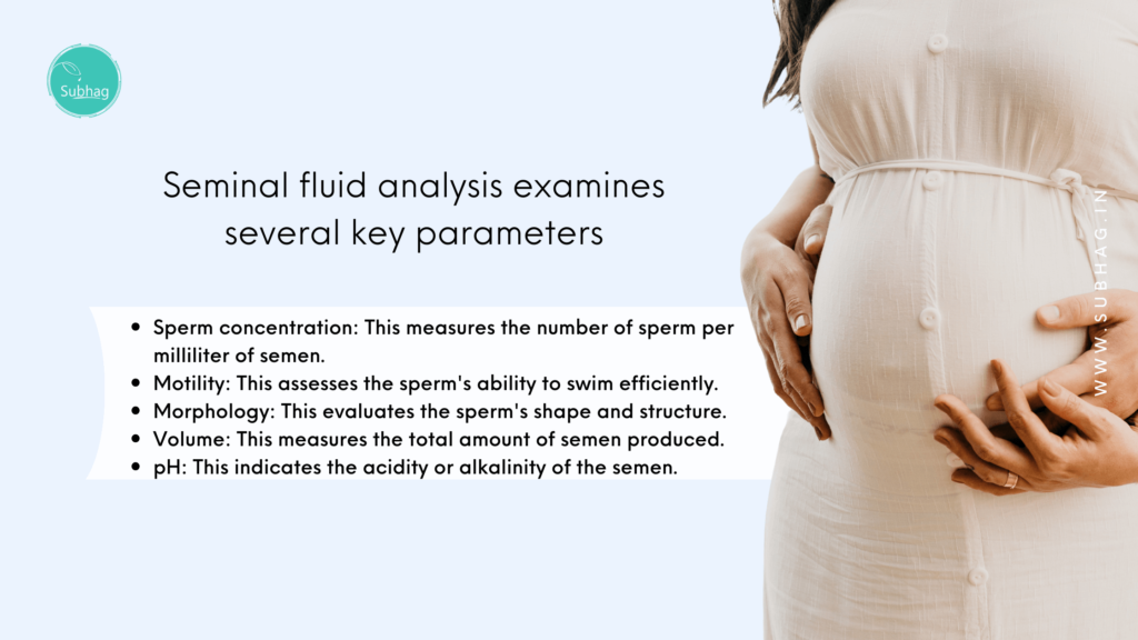 Seminal fluid analysis examines several key parameters