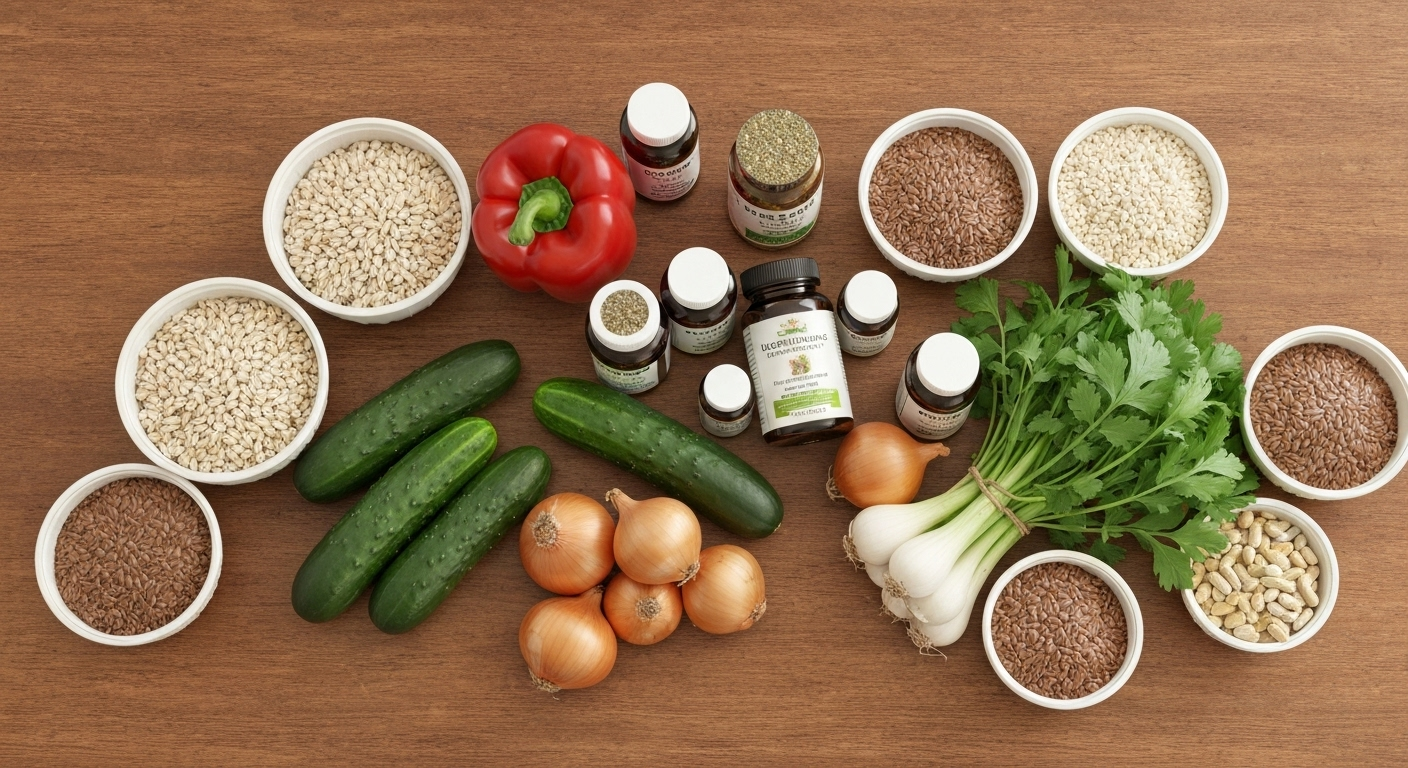 Natural remedies on kitchen table