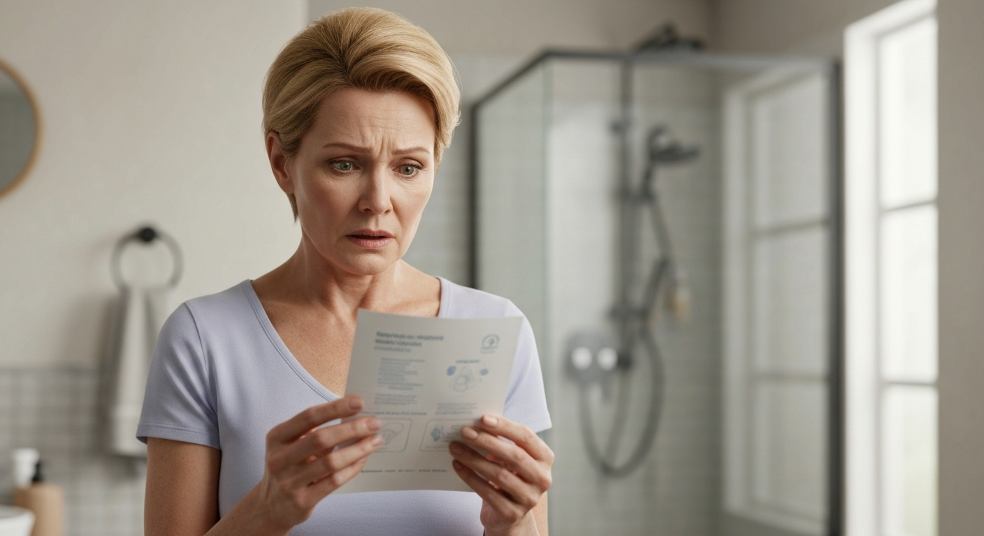 Woman with menstrual hygiene guide